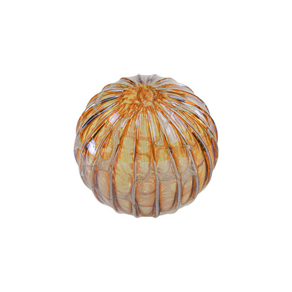 Golden Snow Flurry Handblown Glass Ornament