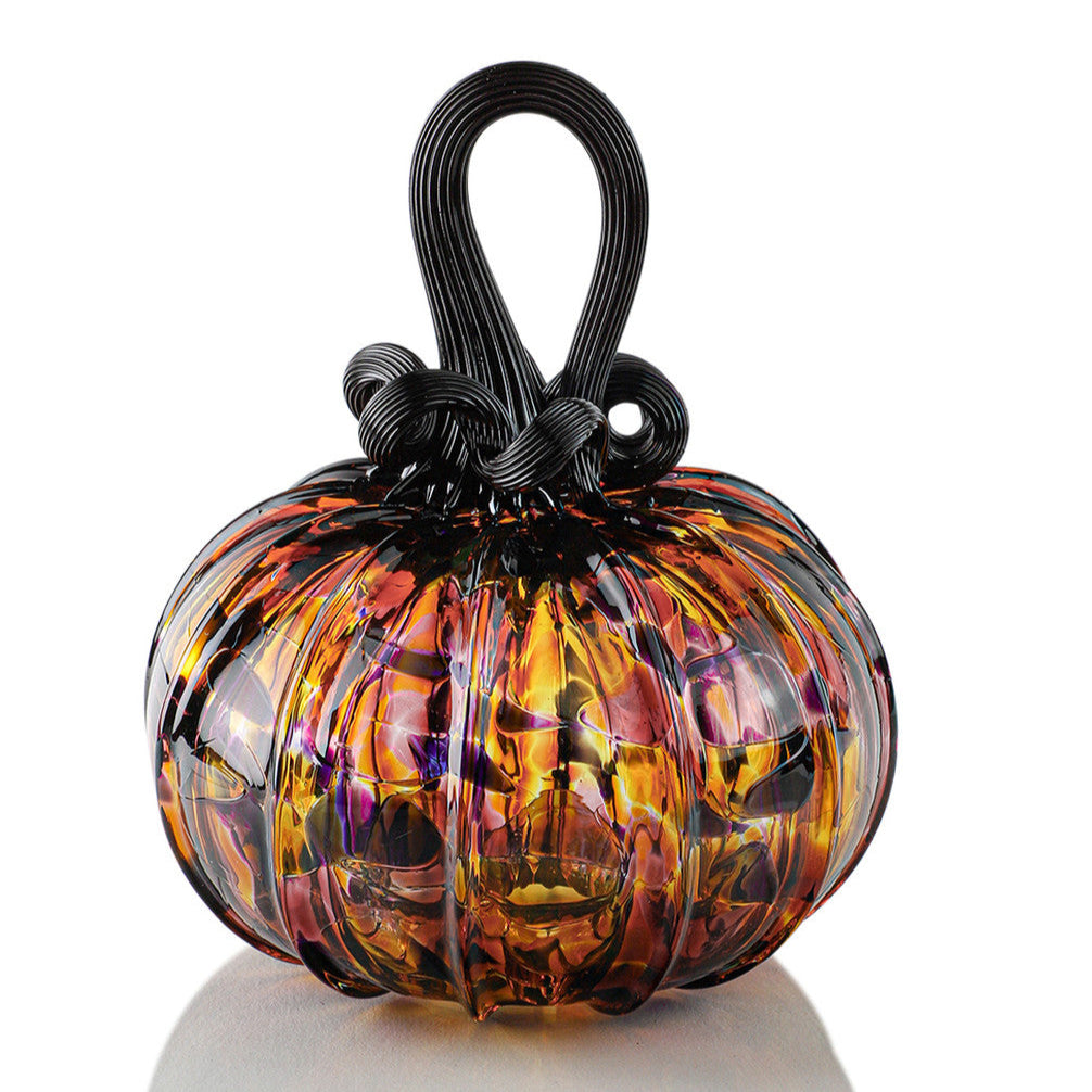 Mini Round Hand-Blown Glass Pumpkin
